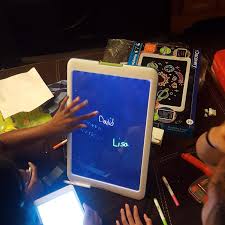 Discovery kids neon glow drawing easel w color markers built crayola widescreen light designer. Discovery Kids Neon Glow Drawing Easel With Markers Walmart Com Walmart Com