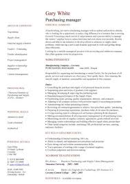 Purchasing Manager Cv Sample