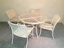 Vintage Tropitone Patio Set 4 Chairs And Table Mid Century White Mcm Tropitone Furniture Garden Patio Furniture