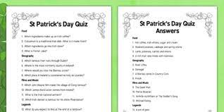 When you think of st. Care Home St Patrick S Day Quiz