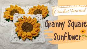 Buatlah bunga seperti dalam artikel ini, sulam, dan semuanya akan jadi baru kembali! Tutorial Granny Square Sunflower Bunga Matahari Rajut Youtube