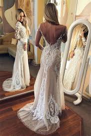 Despite the prejudice that they are good for autumn and winter weddings, these dresses can be worn at any season. Sexy Tulle Lace Long Sleeve Open Back Wedding Dresses Cheap Newarrivaldress Com