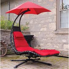 Vivere Dream Rotating Steel Outdoor Lounge Chair With Polyester Cherry Red Cushion Drm360 Cr The Home Depot In 2020 Lounge Chair Outdoor Hammock Chair Outdoor Lounge