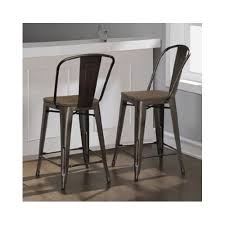 Rustic Bar Stools Set Of 2 Industrial Wood Metal Kitchen Counter Height Stool Counter Stools Kitchen Stools Wood Bar Stools