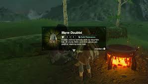 I wanted to play this game so bad, i was trying to make it through the ten fps, massive stutter, missing grass, and water, etc. Zelda Breath Of The Wild How To Stay Warm Find The Warm Doublet Tips Prima Games
