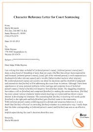Character Reference Letter For Court Template Reference Letter Character Reference Letter Template Sample Character Reference Letter