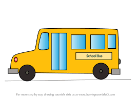 How To Draw A Simple School Bus School Bus Bus Drawing Bus