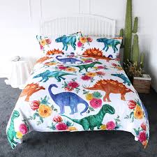 Fantasy 3d dinosaur bedding set twin queen king size flat bed sheet with pillowcase duvet covers for child teen boy young adult. Bedding Slumber Bags Adasmile A S Dinosaur Childrens Bedding Set Jurassic Age T Rex Raptors Duvet Cover And Pillowcase Set Kids Boys Bedroom Decoration Bed Set Microfiber Fabric No Comforter Twin 2pcs