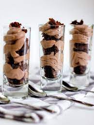The chocolate chip cookie shell is the most decadent way to serve up a healthy (ha) dose of chocolate mousse. 17 Delicious Dessert Shooters Dessert Shot Glasses