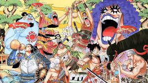 Illustration, blue background, artwork, unicorn, one piece, wing. 32 Anime One Piece Characters Hd Wallpaper 1920x1080 Orochi Wallpaper