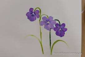 Because this card is to be posted i kept the layers minimal flower patch. Learn How To Paint Violets 3 Ways Flower Drawing Easy Flower Painting Flower Painting