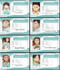 This page serves as a directory for the notable characters in the haikyū!! Haikyuu Character Cards Aoba Josai By Esteeso On Deviantart
