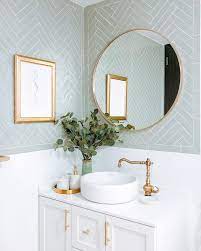 Sweet home collection bathroom accessories collection unique decorative beautiful designs bath décor, 4 piece set, beach shells. Sage Green In Bathroom Tile In Bathroom Mint Green Bathrooms Bathroom Interior Design Cheap Home Decor