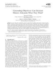 Gründer schwanz & ehrlich podcast ceo pto media herzlich asozial! Pdf Generating Objectives Can Decision Makers Articulate What They Want