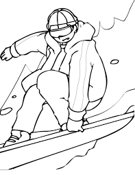 Snowboarding coloring page from winter sport category. A Guy Playing Snowboard On Winter Coloring Page Download Print Online Coloring Pages For Free Winter Coloring Page Seasons Coloring Pages Winter Coloring