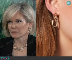 WornOnTV: Ava's gold link earrings