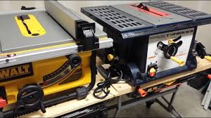 Harbor Freight Table Saw Vs Dewalt Dw745 Jobsite Saw Youtube