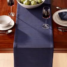 Navy blue table runner and placemats. Aspen Navy Table Runner Reviews Crate And Barrel