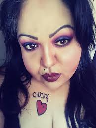 All my life folks have told me I look like Tiffany aka The Bride of Chucky,  so today I decided to embrace it. My baby boy will wear his Chucky costume  later,