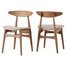 Specifically individuals who like modern design. Set Of 2 Cortland Danish Modern Natural Dining Chair Natural Beige Inspire Q Target
