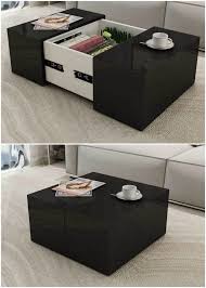 18 Stunning Coffee Tables With Built In Storage Living In A Shoebox In 2020 Coffee Table Living Room Coffee Table Stylish Coffee Table