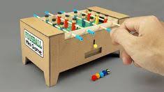 How To Make A Mini Foosball Soccer Table Football Table Game Of 2018 Youtube Foosball Table Diy Diy Boy Gifts Cardboard Crafts