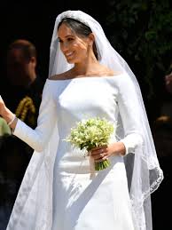 The dazzling headpiece, which queen elizabeth ii lent duchess meghan for her wedding day, was made in 1932 and frames a detachable diamond center brooch dating back to 1893. Meghan Markle S Wedding Dress And Its Place In Royal Fashion History Uk News Sky News