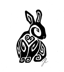 Sitting Bunny Tattoo Bunny Tattoos Tribal Animal Tattoos Rabbit Tattoos