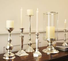 Eclectic Silver Plated Candlesticks Pottery Barn