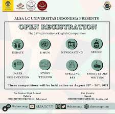 Download prediksi soal dan pembahasan ksn ekonomi tingkat kabupaten kota provinsi olimpiade sains nasional atau biasa disebut osn saat ini di tahun 2020 2021 2022 diganti dengan kompetisi sains nasional atau ksn seiring dengan dipindahkannya penanggung jawab. Lomba Bahasa Inggris Tingkat Nasional Alsa 2021 Info Lomba 2021 Terbaru