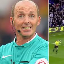 Did Premier League referee Mike Dean celebrate a Tottenham goal against  Aston Villa?