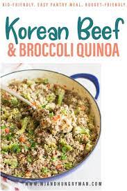 Healthy Korean Ground Beef And Broccoli Quinoa Recipe Broccoli Beef Ground Beef And Broccoli Beef Recipes