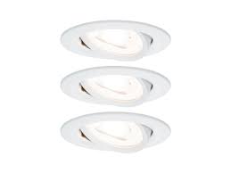 Niedrige decken und dachschrägen können endlich zum befestigen einer leuchte genutzt werden. Schwenkbare Gu10 Led Einbaustrahler Decke 3er Set Rund 68mm Weiss Matt 6 5w Kaufen Bei Setpoint Deutschland Gmbh