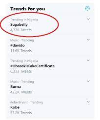 Keep track of the latest twitter trending topics and hashtags through out the day all over the world. This Is Why Sugabelly Is Trending On Nigerian Twitter Dnb Stories Africa
