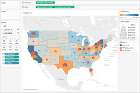 Create Filled Maps With Pie Charts In Tableau Tableau