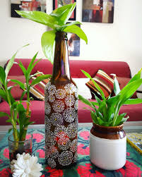 Pin By Shashidhingra On Home Decor Plant Decor Painting Glass Jars Diy Bottle Crafts