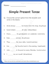 I always do the same things and at the same time. Simple Present Tense Worksheets For Grade 3 Rel 2 3 Your Home Teacher