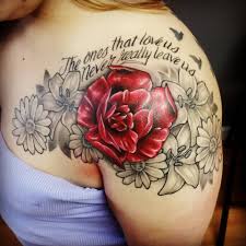 The Ones That Love Us Never Really Leave Us Tattoo My Newest Piece The Ones That Love Us Never Really Leave Us Rose Flowers Tattoo Done By Todd Williams At Raptu Lily Tattoo Tattoos Tattoos And Piercings