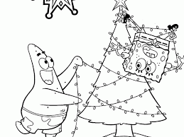 Funny patrick star coloring page spongebob series. Spongebob Merry Christmas Christmas Coloring Pages For Kids Drawing With Crayons