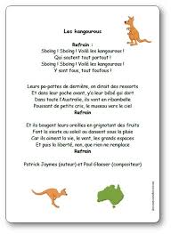 Les Kangourous Une Chanson De Patrick Jaymes Et Paul Glaeser Apprendre Le Francais Chansons Maternelle Chanson