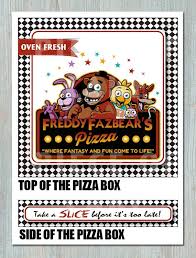 five night s at freddy s pizza box printable birthday bridal shower event party favor decoration five night pizza box design five nights at freddy s