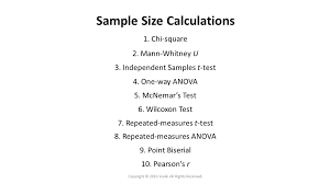 Calculate The Sample Size Needed For A Research Study