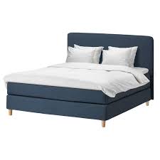 Dunvik Divan Bed Hovag Medium Firm Tustna Gunnared Blue Ikea In 2020 Ikea Divan Bed Bed