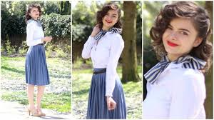 Beautiful art and very 40's style. 40s Vintage Inspired Head To Toe Look Style Revival 1940s Youtube