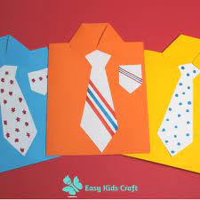 Fold down the collar next, fold your collar pieces so the two points meet on top of the tie,and glue those in place. How To Make A Shirt And Tie Fathers Day Card