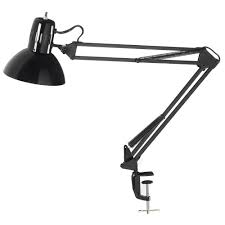 Shop Glossy Black Clamp On Spring Balanced Desk Lamp Overstock 9441840