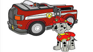 Paw Patrol Marshall Fire Truck Clipart Novocom Top