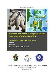 Batas waktu pemberian jasad pakan larva kakap putih (lates calcarifer). Pdf Budidaya Ikan Kakap Putih Lates Calcarifer Bloch 1790 Berbasis Ekosistem Buku Ini Disusun Atas Kerjasama