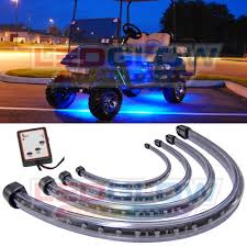 4pc Blue Led Golf Cart Underbody Underglow Light Kit Monononoeaeraaa