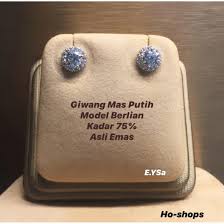 Ubsgold emas putih asli kadar 750 75% anting 1 satu g gr gram 0.5g 0.5gr 0.5gram. Harga Giwang Emas Putih Kadar 75 Terbaru Agustus 2021 Biggo Indonesia